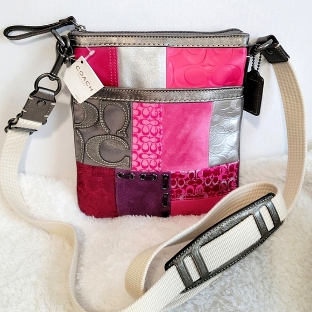 NWOT Coach Holiday Patchwork Crossbody Bag